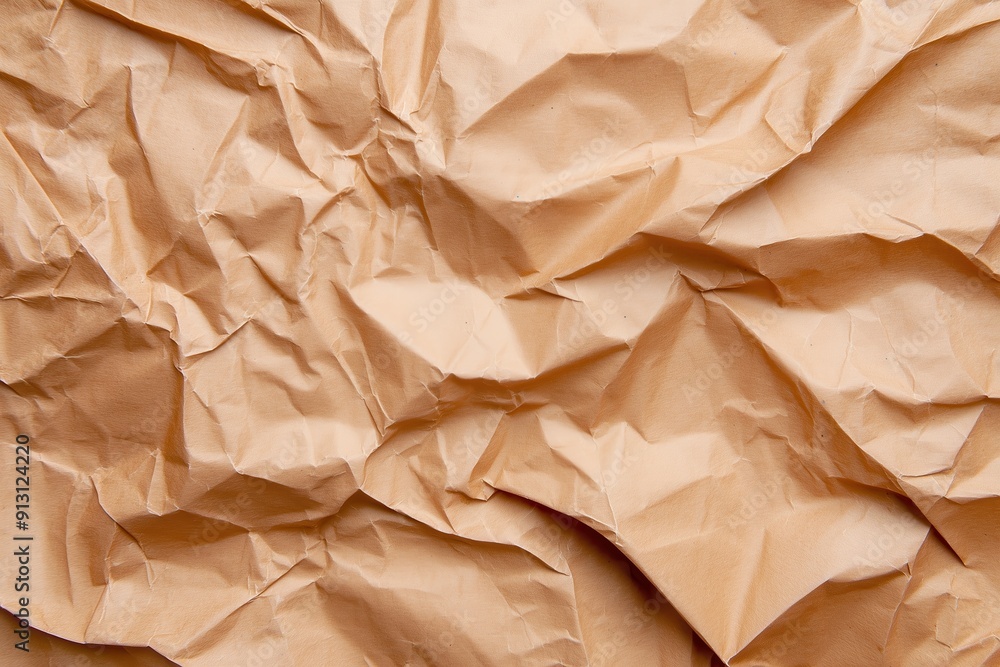 Abstract crumpled and creased recycle brown paper texture background full frame Abstract crumpled and creased recycle brown paper texture background full frame