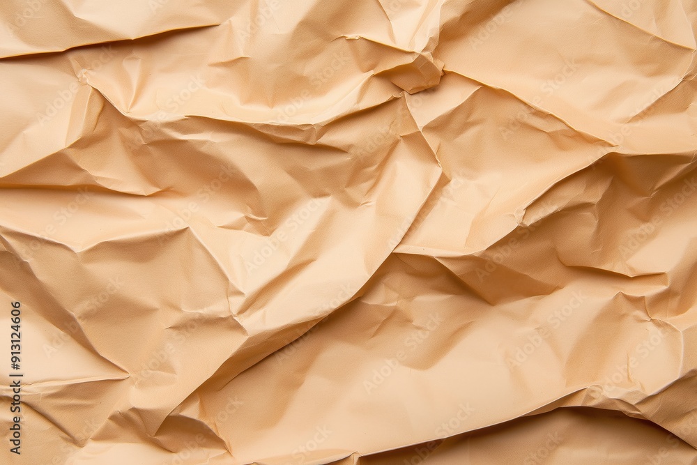 Abstract crumpled and creased recycle brown paper texture background full frame Abstract crumpled and creased recycle brown paper texture background full frame