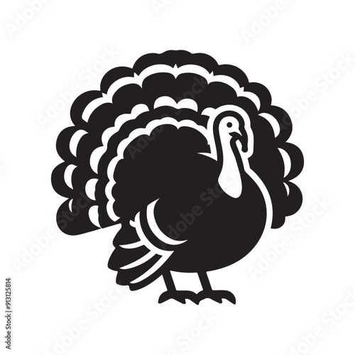 Turkey silhouette vector illustration photo