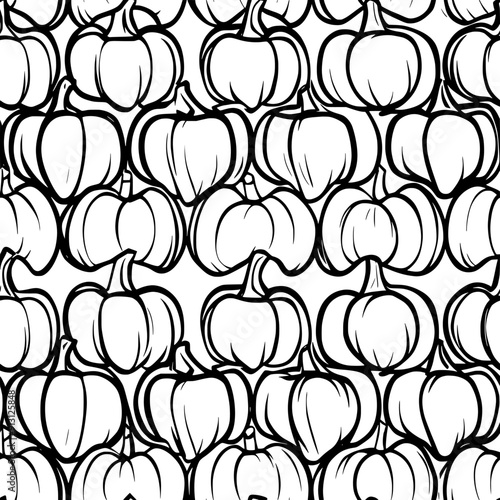 Cross sections of bell peppers in a tessellated layout, seamless pattern vector