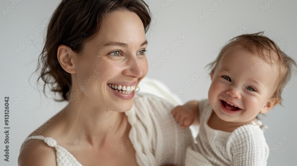 Heartfelt interaction of a mother and her joyful baby, reflecting their deep emotional connection. Heartfelt interaction of a mother and her joyful baby, reflecting their deep emotional connection.