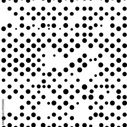 Dense array of tiny dots in uniform rows and columns, seamless pattern vector