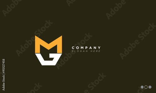  MG Alphabet letters Initials Monogram logo 
