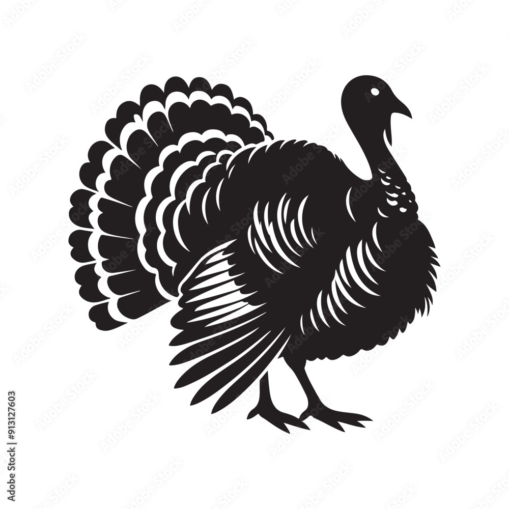 Turkey silhouette vector illustration Turkey silhouette vector illustration