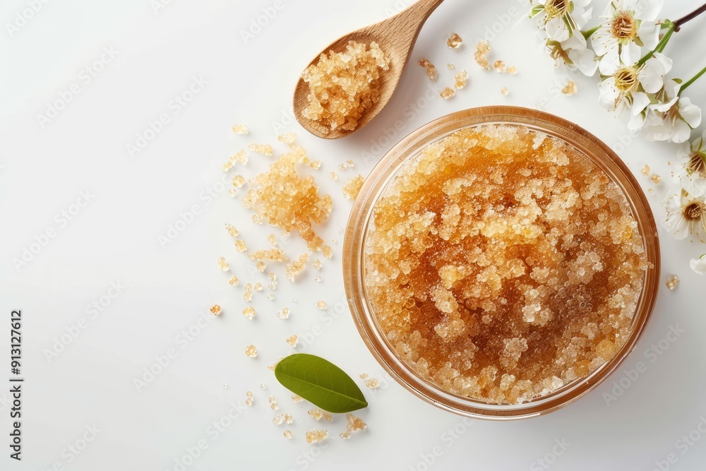 Body scrub on a white background Body scrub on a white background