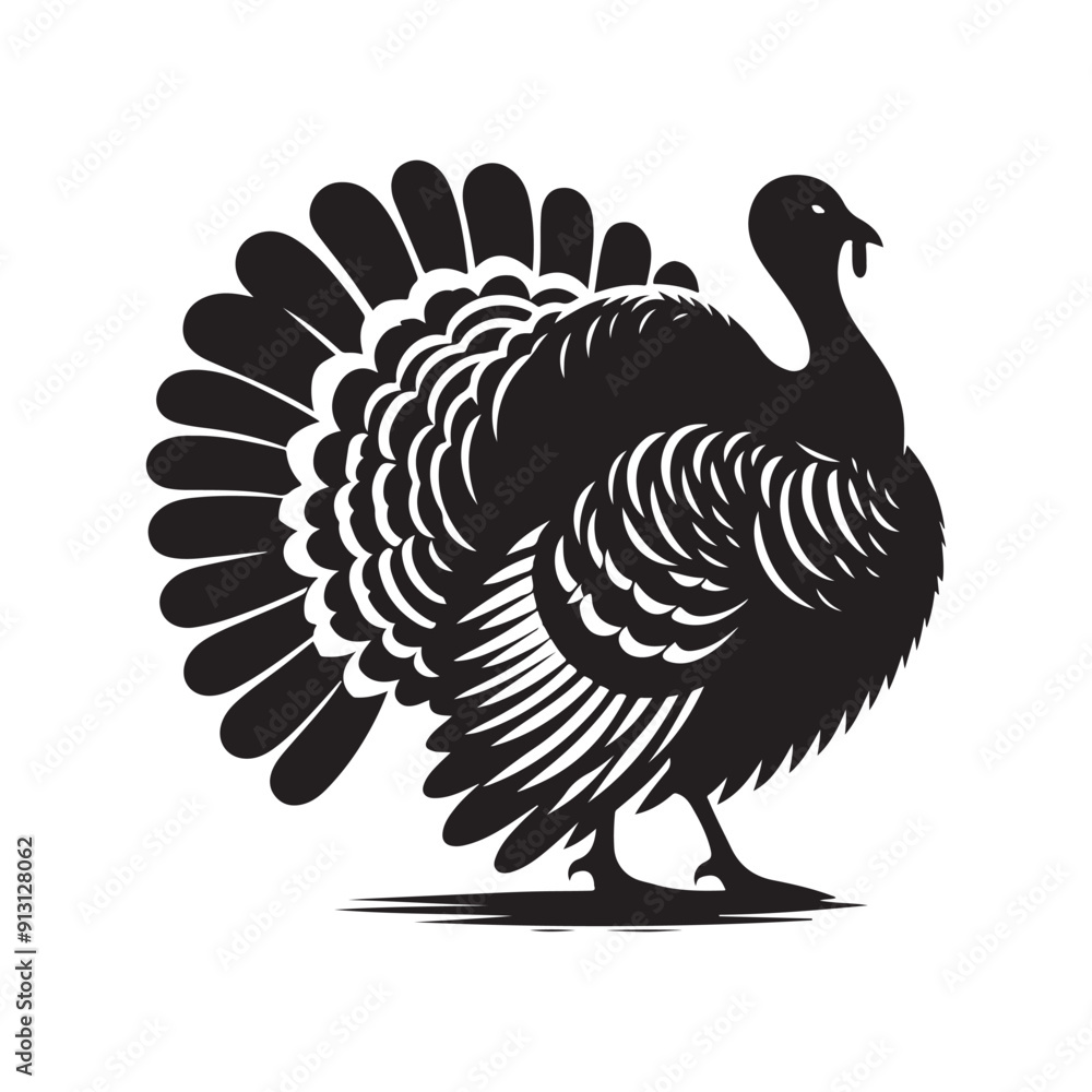 Turkey silhouette vector illustration Turkey silhouette vector illustration