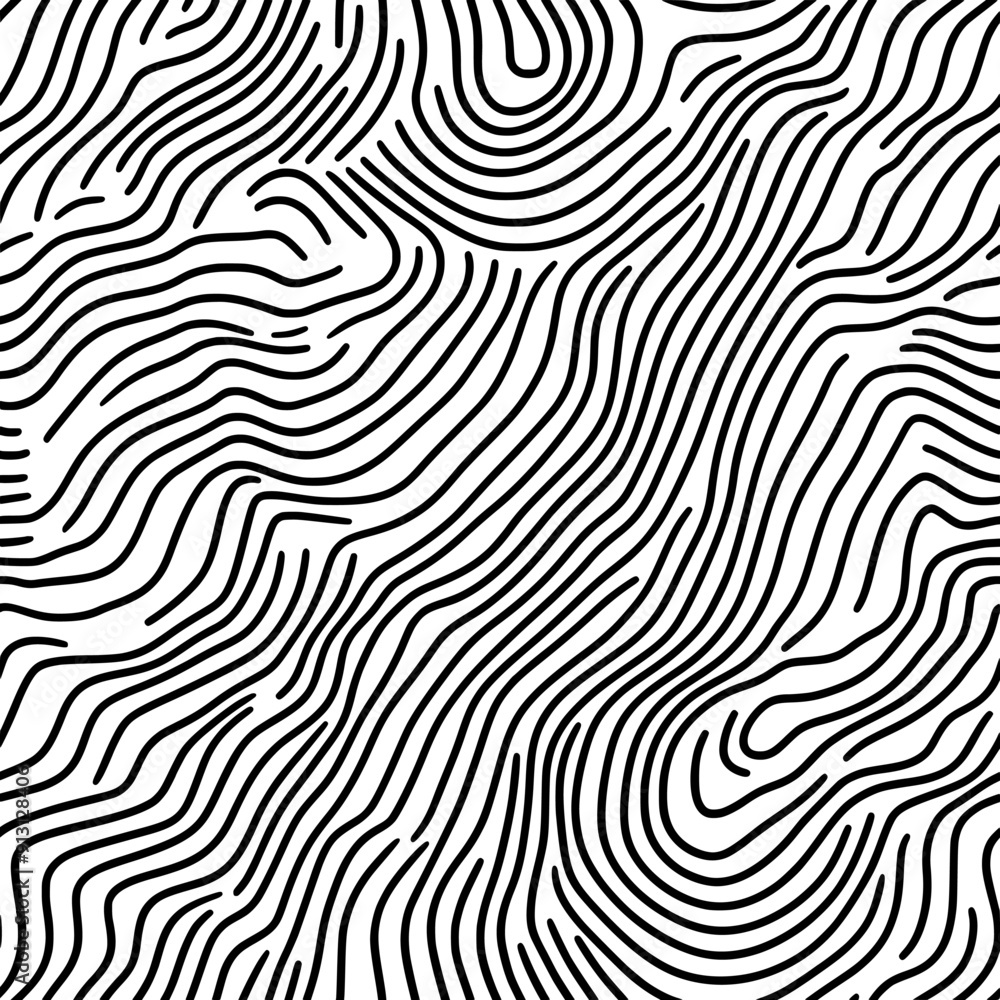 Wavy lines meandering horizontally, intersecting occasionally, seamless pattern vector Wavy lines meandering horizontally, intersecting occasionally, seamless pattern vector
