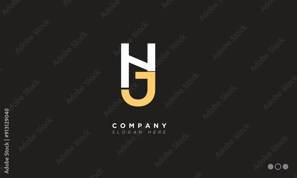 HJ Alphabet letters Initials Monogram logo HJ Alphabet letters Initials Monogram logo