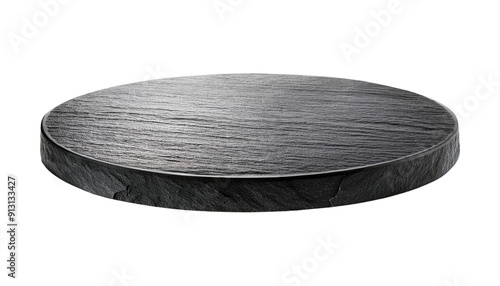 Dark Slate Stone Display Platform cut out transparent isolated on white background PNG