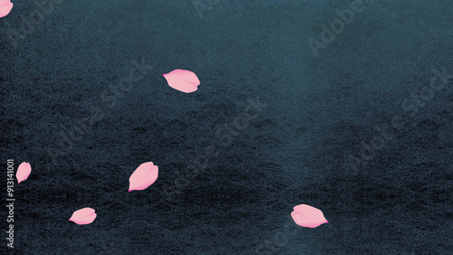 桜吹雪の背景　AI画像　ジェネレーティブAI