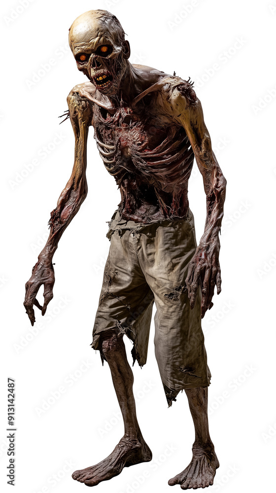 Scary zombie isolated. Scary zombie isolated.