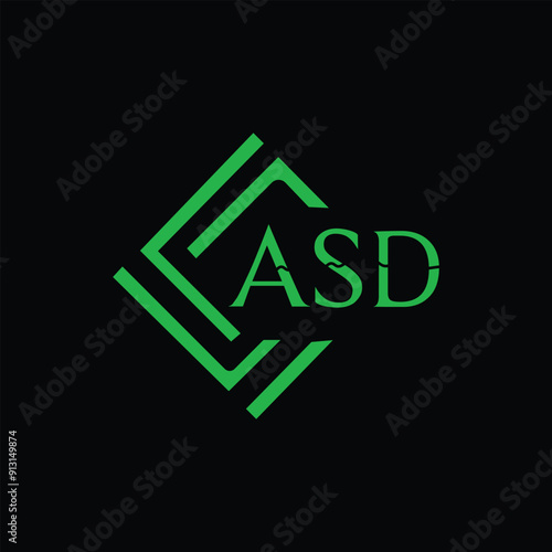 ASD logo design vector template
