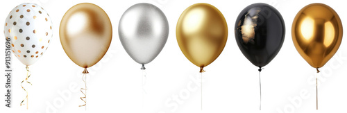 Luxury balloon png cut out element set photo