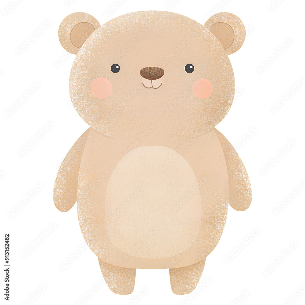 Obraz premium Illustration style cartoon cute, Bear, simple and clean lines