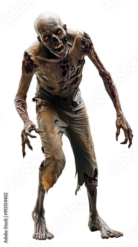 Obraz na płótnie Scary zombie isolated.