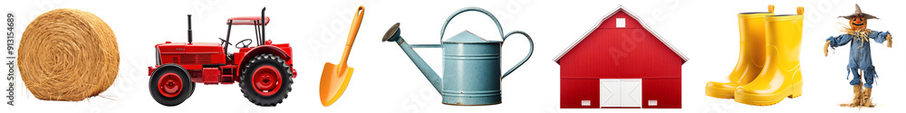 Farm png cut out element set Farm png cut out element set