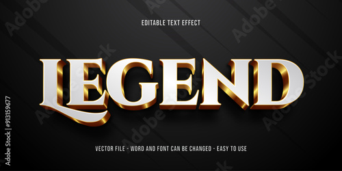Editable golden theme text effect, legendary text style effect