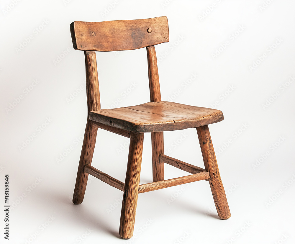Image of a wooden chair against a white background, highlighting its simple design and natural elegance. Image of a wooden chair against a white background, highlighting its simple design and natural elegance.