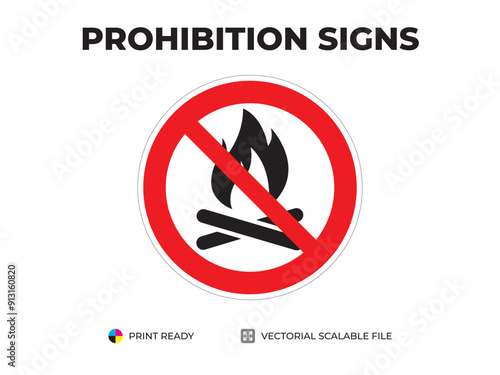 Prohibition signs. Indicatoare de interzicere. Запрещающие знаки. Campfires prohibited. Aprinderea focului interzisă. Разведение костров запрещено (1)