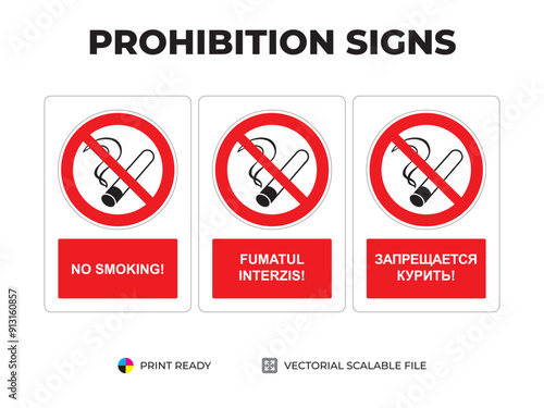 Prohibition signs. Indicatoare de interzicere. Запрещающие знаки. No smoking. Fumatul interzis. Запрещается курить (2)