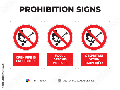 Prohibition signs. Indicatoare de interzicere. Запрещающие знаки. Open fire is prohibited. Focul deschis interzis. Открытый огонь запрещён (1)