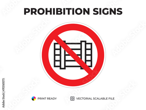 Prohibition signs. Indicatoare de interzicere. Запрещающие знаки. Blocking passageways is prohibited. Blocarea căilor de acces este interzisă. Запрещается загромождать проходы (1)
