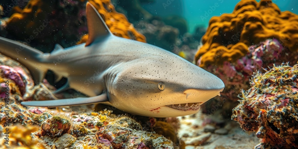 Εκτύπωση καμβά Close Up of a Gray Nurse Shark