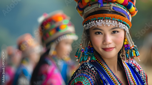 A harmonious blend of traditional culture and modern technology in a future society.