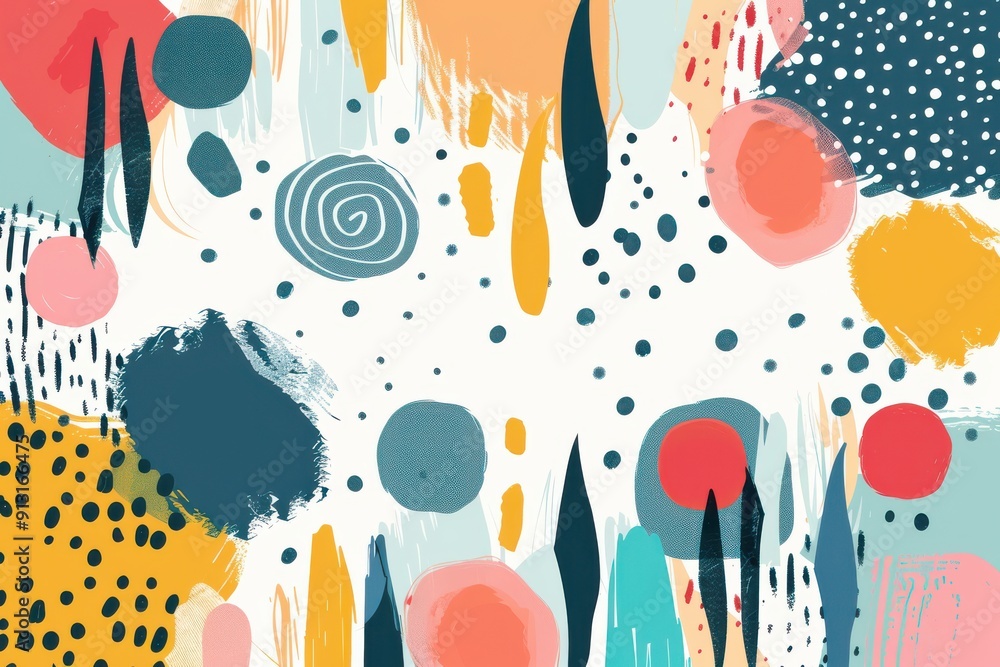 Hand Drawn Minimal Scandinavian Background Hand Drawn Minimal Scandinavian Background