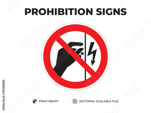 Prohibition signs. Indicatoare de interzicere. Запрещающие знаки. Do not touch, the housing is under voltage. Nu atinge, carcasa este sub tensiune. Запрещается прикасаться, корпус под напряжением (1)