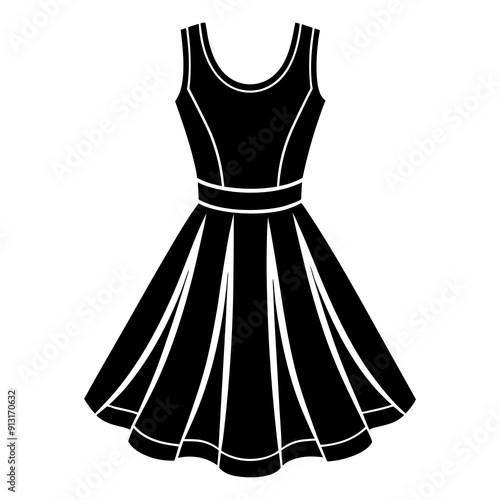 Skater Dress black vector