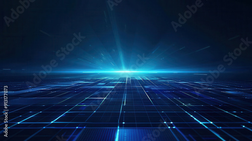A stunning abstraction of digital lines and glowing light, representing the concept of futuristic technology and data flow.