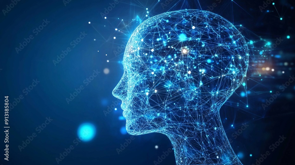 Artificial intelligence concept, neural networks, machine learning Artificial intelligence concept, neural networks, machine learning
