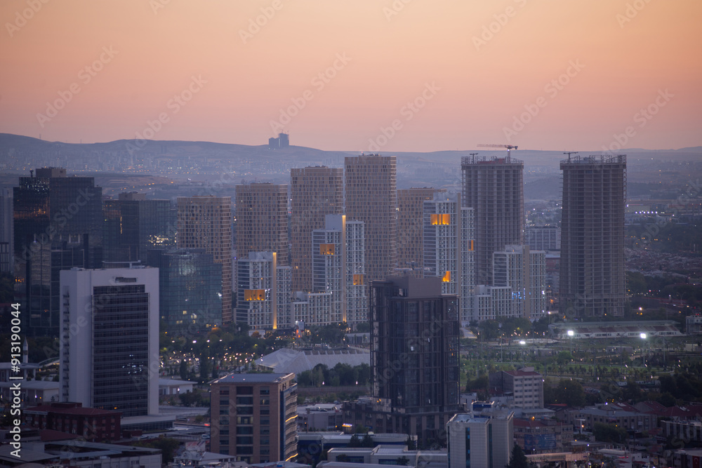 General view of Ankara during twilight General view of Ankara during twilight