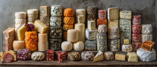 Wallpaper Mural Assortment of Different Types of Cheese on Table Torontodigital.ca