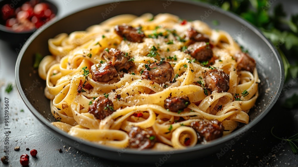 linguine pasta with fried chicken liver linguine pasta with fried chicken liver