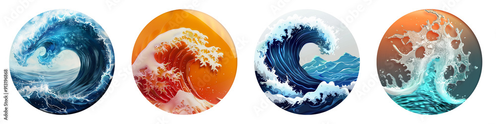 Surging clipart collection, symbol, logos, icons isolated on ...