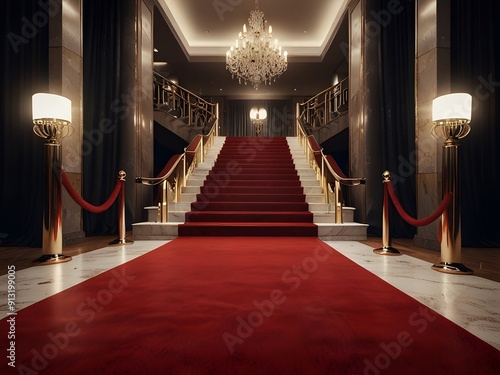 red carpet on a stage