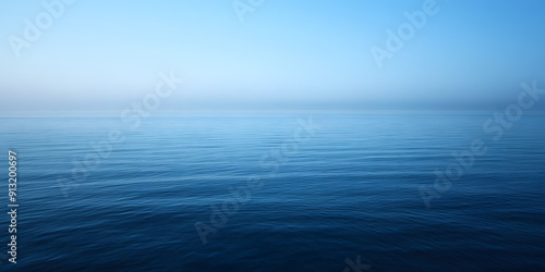 Serene blue ocean with soft waves