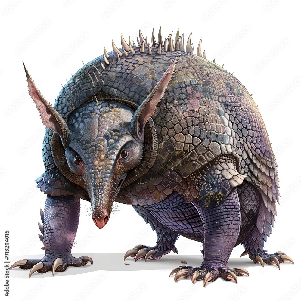 Fototapeta premium Armadillo devil fantasy animal cartoon isolated whitebackground 16:9