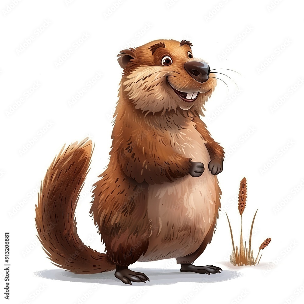 Beaver Time element fantasy cartoon isolated whitebackground 16:9 Beaver Time element fantasy cartoon isolated whitebackground 16:9