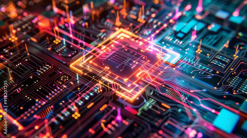 This luminous circuit, with its futuristic graphic design, exudes a mesmerizing technological aura, as if transforming the digital world into a state-of-the-art work of art. This luminous circuit, with its futuristic graphic design, exudes a mesmerizing technological aura, as if transforming the digital world into a state-of-the-art work of art.