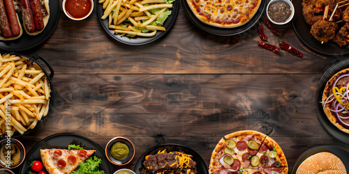 Eye-catching chalkboard background banner feature daily weekly food specials with writing space 