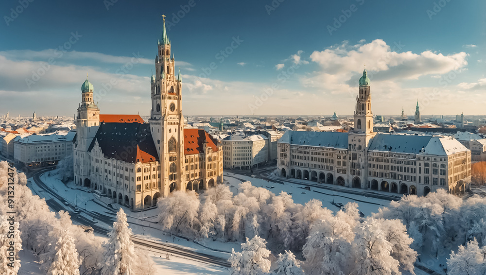 Obraz premium Amazing Munich Germany in Winter