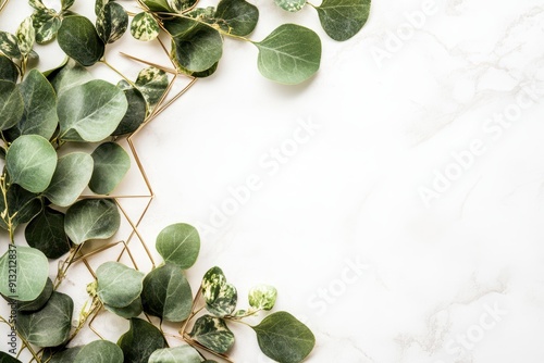 Green ivy leaves climbing on a textured white wall, symbolizing nature and tranquility.