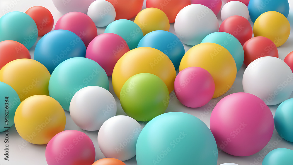 custom made wallpaper toronto digital assortmentof 3d plastic styled cute vector shapes featuring roundness and smooth surfaces shadow
