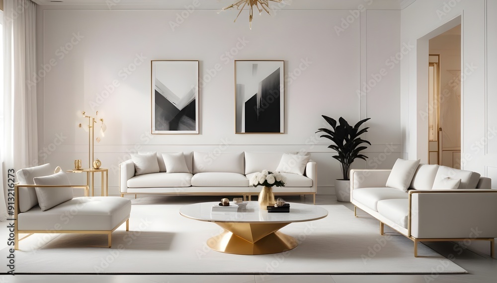 Photo interior modern design room 3d illustration Photo interior modern design room 3d illustration
