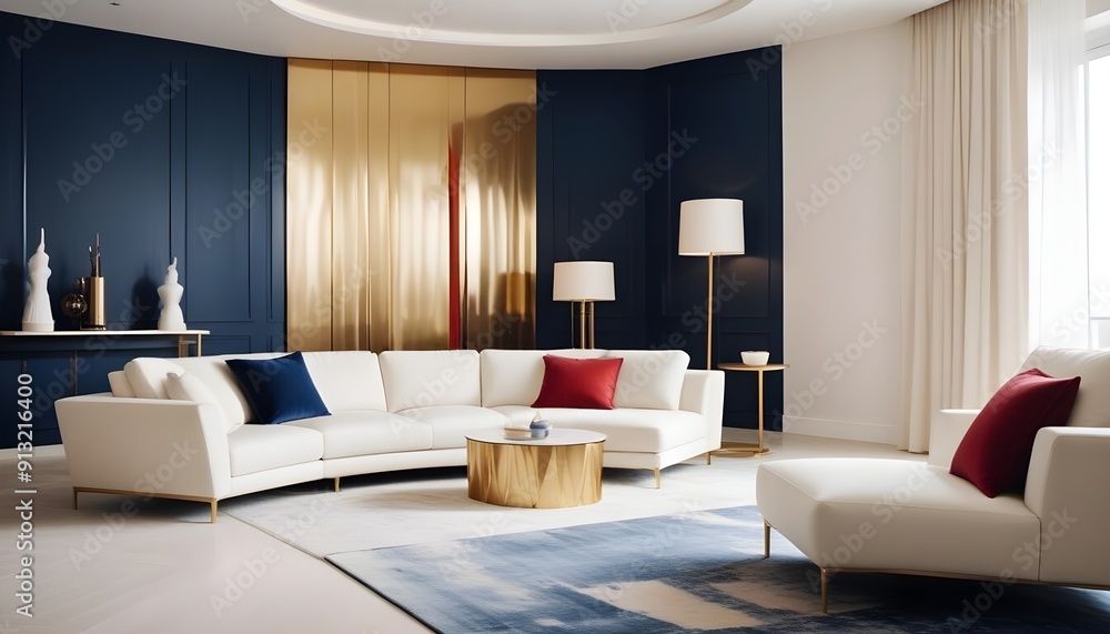 Photo interior modern design room 3d illustration Photo interior modern design room 3d illustration