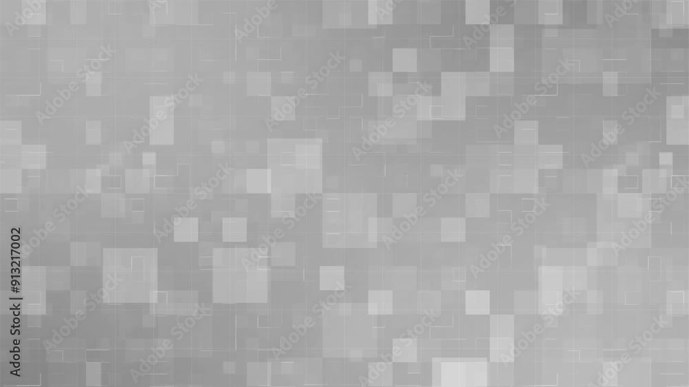 Seamless textured background featuring a pattern of varying sizes of gray pixelated flowing shimmers squares and rectangles, creating a modern and abstract look loop. Seamless textured background featuring a pattern of varying sizes of gray pixelated flowing shimmers squares and rectangles, creating a modern and abstract look loop.