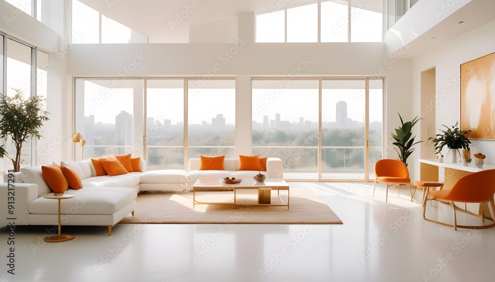 Fototapeta premium Photo interior modern design room 3d illustration